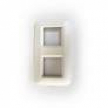 PLACCA IN TECNOPOLIMERO FINITURA SATINATA DOPPIA BIANCO NUVOLA ECO 60 - GEWISS GW34812 product photo