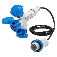 MOLTIPL.ST.3U 2P+T 16A 230V CAVO - GEWISS GW64052 - GEWISS GW64052 - GEWISS GW64052 product photo