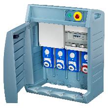 Q-BOX 4 - CON SPINA FISSA - CABLATO - CBF - 3 2P+T 16A + 1 3P+T 16A - IP55 - GEWISS GW68481F product photo