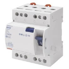 INTERRUTTORE DIFFERENZIALE PURO - 4P 40A TIPO AC ISTANTANEO Idn=0,03A 230-400V - 4 MODULI - GEWISS GW94707 product photo
