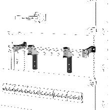 Coppia di staffe di montaggio - qdx - per strutture p=200mm - per dispositivi modulari serie 90 - GEWISS GWD3311 product photo