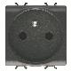 PRESA STANDARD FRANCESE 250V ac - MORSETTI SERRAGGIO FRONTALE - 2P+T 16A - 2 MODULI - NERO - CHORUS - GEWISS GW12248 product photo Photo 01 2XS