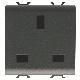 PRESA 2M 2P+T 13A ST.INGLESE NERO - GEWISS GW12296 - GEWISS GW12296 - GEWISS GW12296 product photo Photo 01 2XS
