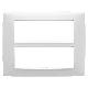PLACCA ONE - IN TECNOPOLIMERO - 12 POSTI - BIANCO LATTE - CHORUS - GEWISS GW16112TB product photo Photo 01 2XS
