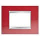 PLACCA LUX 3P METAL.ROSSO GLAMOUR - GEWISS GW16203MR - GEWISS GW16203MR - GEWISS GW16203MR product photo Photo 01 2XS