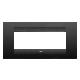 PLACCA GEO 6P NERO SATINATO - GEWISS GW16406VN - GEWISS GW16406VN product photo Photo 01 2XS