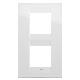 PLACCA GEO INTERNATIONAL - IN TECNOPOLIMERO - 2+2 POSTI VERTICALE - BIANCO LATTE - CHORUS - GEWISS GW16424TB product photo Photo 01 2XS