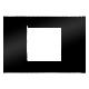 PLACCA VIRNA - IN TECNOPOLIMERO FINITURA LUCIDA - 2 POSTI - NERO TONER - SYSTEM - GEWISS GW22112 product photo Photo 01 2XS