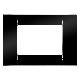 PLACCA VIRNA - IN TECNOPOLIMERO FINITURA LUCIDA - 3 POSTI - NERO TONER - SYSTEM - GEWISS GW22113 product photo Photo 01 2XS