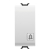 PULSANTE UNIPOLARE 250V AC - NA 16A ILLUMINABILE - SIMBOLO 'CAMPANELLO' - 1 MODULO - BIANCO - CHORUS - GEWISS GW10153 product photo Photo 01 2XS