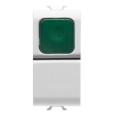 PULSANTE 1M 1P NA 16A SPIA VERDE BIANCO - GEWISS GW10142 - GEWISS GW10142 - GEWISS GW10142 product photo Photo 01 3XL