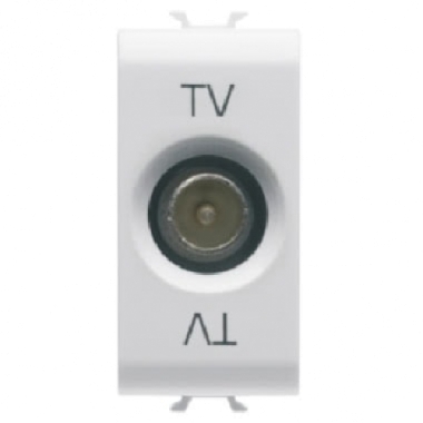 PRESA TV 1M PASS.5DB C.MASC.9,5MM BIANCO - GEWISS GW10362 product photo Photo 01 3XL