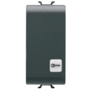 PULSANTE 1M 1P NA 16A ''CHIAVE'' NERO - GEWISS GW12152 product photo Photo 01 3XL