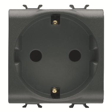 PRESA 2M 2P+T 16A ST.TED.NERO - GEWISS GW12241 - GEWISS GW12241 - GEWISS GW12241 product photo Photo 01 3XL