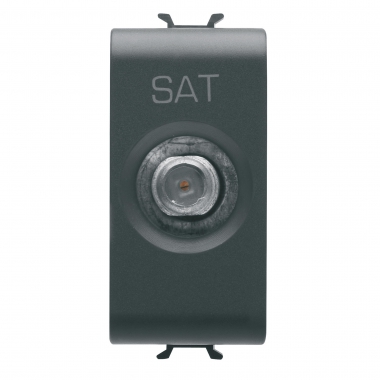 PRESA TV/SAT 1M DIRETTA C.F-FEMM.NERO - GEWISS GW12371 product photo Photo 01 3XL