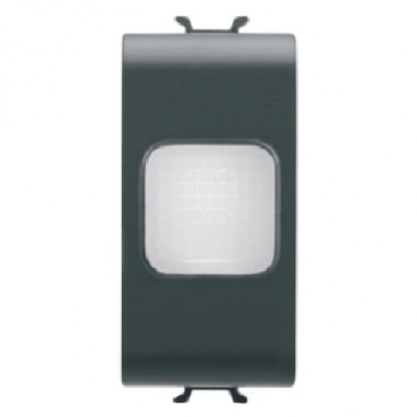 PULSANTE SPIA DI SEGNALAZIONE TRASPARENTE 1M NERO - GEWISS GW12621 product photo Photo 01 3XL