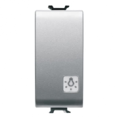 PULSANTE 1M 1P NA 16A ''LUCE'' TITANIO - GEWISS GW14151 product photo Photo 01 3XL