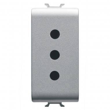 PRESA 1M 2P+T 10A P11 ST.ITA.TITANIO - GEWISS GW14201 product photo Photo 01 3XL