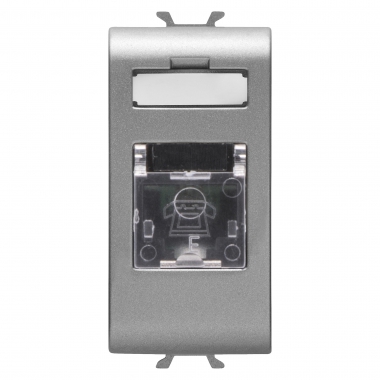 CONNETTORE TELEFONICO RJ11 1M TITANIO - GEWISS GW14401 product photo Photo 01 3XL