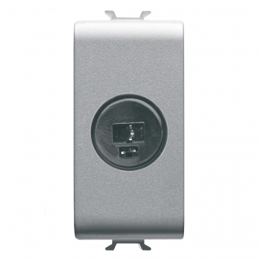 CONNETTORE CIRCUITI FONICI 1M TITANIO - GEWISS GW14454 - GEWISS GW14454 product photo Photo 01 3XL