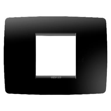 PLACCA ONE 2P NERO TONER - GEWISS GW16102TN - GEWISS GW16102TN - GEWISS GW16102TN product photo Photo 01 3XL