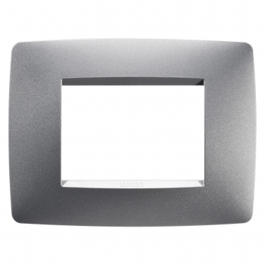 PLACCA ONE - IN TECNOPOLIMERO VERNICIATO - 3 POSTI - TITANIO - CHORUS - GEWISS GW16103VT product photo Photo 01 3XL