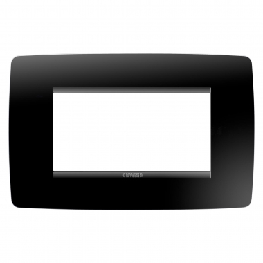 PLACCA ONE 4P NERO TONER - GEWISS GW16104TN - GEWISS GW16104TN product photo Photo 02 3XL