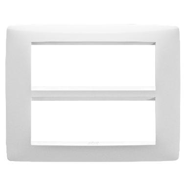 PLACCA ONE - IN TECNOPOLIMERO - 12 POSTI - BIANCO LATTE - CHORUS - GEWISS GW16112TB product photo Photo 01 3XL