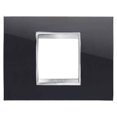 PLACCA LUX 2P NERO TONER - GEWISS GW16202TN - GEWISS GW16202TN - GEWISS GW16202TN product photo Photo 01 3XL