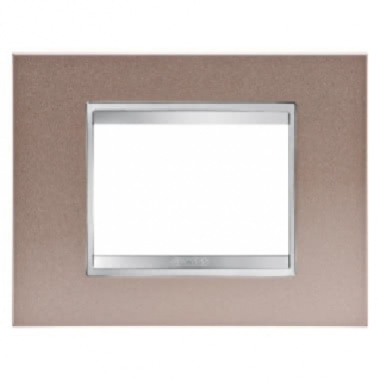 PLACCA LUX 3P METALLO BRONZO PERLATO - GEWISS GW16203MP product photo Photo 01 3XL