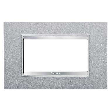 PLACCA LUX 4P TITANIO - GEWISS GW16204VT - GEWISS GW16204VT product photo Photo 01 3XL