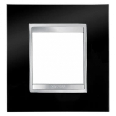 PLACCA LUX INTERNATIONAL 2P NERO TONER - GEWISS GW16222TN product photo Photo 01 3XL