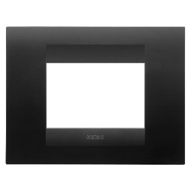 PLACCA GEO 3P NERO SATINATO - GEWISS GW16403VN - GEWISS GW16403VN - GEWISS GW16403VN product photo Photo 01 3XL