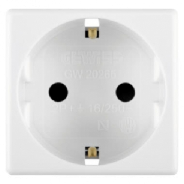 PRESA 2P+T 16A STANDARD TEDESCO SY/WT - GEWISS GW20265 product photo Photo 01 3XL