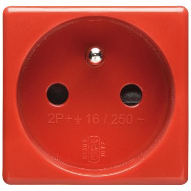 PRESA 2P+T 16A ST.FRANCESE ROSSO - GEWISS GW20312 - GEWISS GW20312 - GEWISS GW20312 product photo Photo 01 3XL