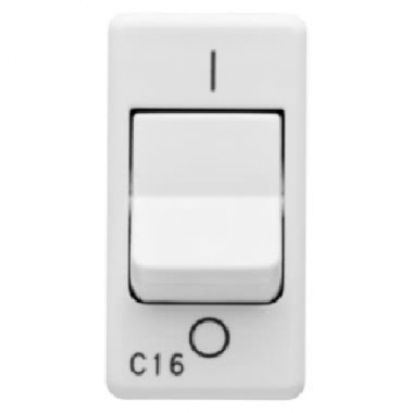 INTERRUTTORE AUTOMATICO MAGNETOTERMICO 230V 1P+N C16 3KA SISTEM WHITE - GEWISS GW20436 product photo Photo 01 3XL