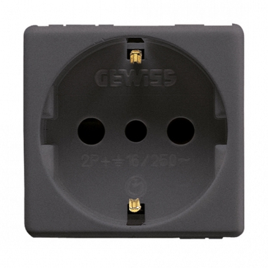 PRESA 2P+T 16A ST.ITALIANO/TED.SY/BK - GEWISS GW21205 product photo Photo 01 3XL