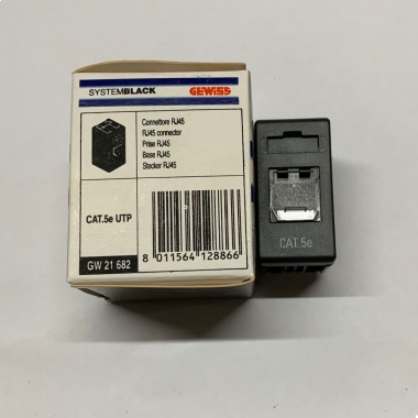 PRESA RJ45 CAT.5E UTP SY/BK - GEWISS GW21682 - GEWISS GW21682 product photo Photo 01 3XL