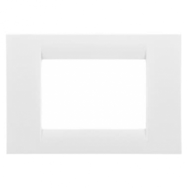 PLACCA VIRNA IN TECNOPOLIMERO FINITURA LUCIDA 3 POSTI BIANCO NUVOLA SYSTEM - GEWISS GW22103 product photo Photo 01 3XL