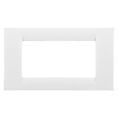 PLACCA VIRNA - IN TECNOPOLIMERO FINITURA LUCIDA - 4 POSTI - BIANCO NUVOLA - SYSTEM - GEWISS GW22104 product photo Photo 01 3XL
