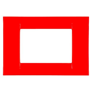 PLACCA 3P ROSSO GERANIO SYSTEM VIRNA - GEWISS GW22123 - GEWISS GW22123 product photo Photo 01 3XL