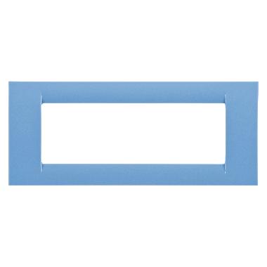 PLACCA VIRNA - IN TECNOPOLIMERO FINITURA LUCIDA - 6 POSTI - AZZURRO CIELO - SYSTEM - GEWISS GW22166 product photo Photo 01 3XL