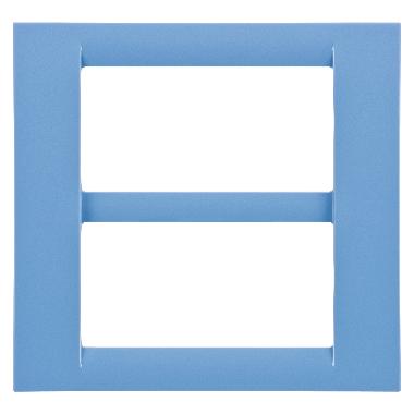 PLACCA VIRNA - IN TECNOPOLIMERO FINITURA LUCIDA - 8 POSTI (4+4 SOVRAPPOSTI) - AZZURRO CIELO - SYSTEM - GEWISS GW22167 product photo Photo 01 3XL