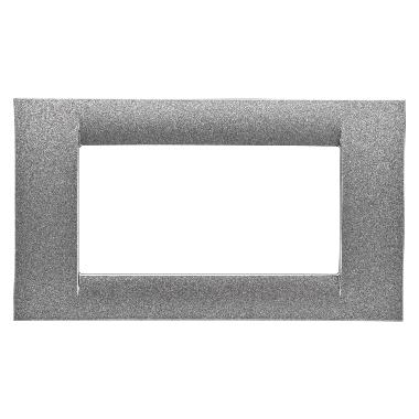 PLACCA 4P TITANIO METALLIZ.SYSTEM VIRNA - GEWISS GW22284 - GEWISS GW22284 - GEWISS GW22284 product photo Photo 01 3XL