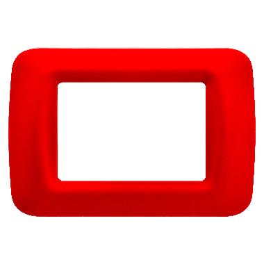 PLACCA 3 POS.ROSSO GERANIO TOP SYSTEM - GEWISS GW22523 - GEWISS GW22523 product photo Photo 01 3XL