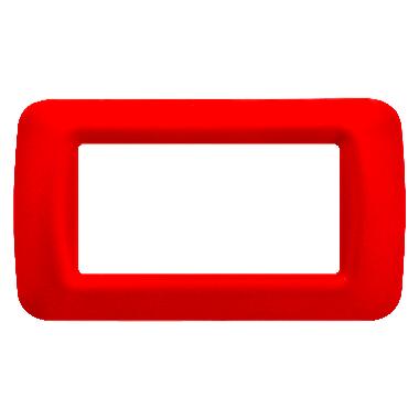 PLACCA 4 POS.ROSSO GERANIO TOP SYSTEM - GEWISS GW22524 - GEWISS GW22524 - GEWISS GW22524 product photo Photo 01 3XL