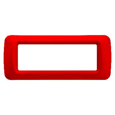PLACCA 6 POS.ROSSO GERANIO TOP SYSTEM - GEWISS GW22526 product photo Photo 01 3XL