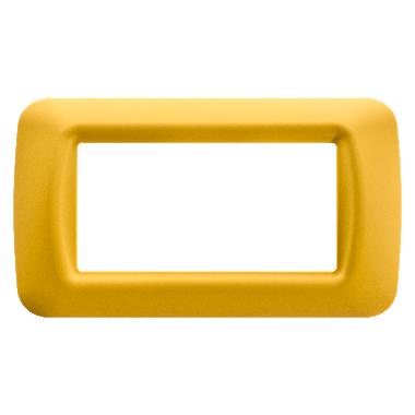 PLACCA 4 POS.GIALLO MAIS TOP SYSTEM - GEWISS GW22584 - GEWISS GW22584 product photo Photo 01 3XL