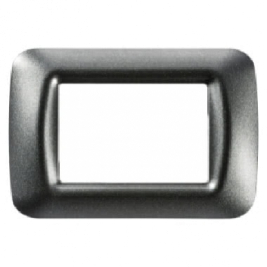 PLACCA 3 POSTI ARDESIA METALLIZZATO TOP SYSTEM - GEWISS GW22613 product photo Photo 01 3XL