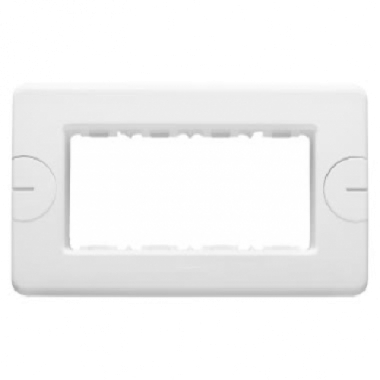 PLACCA 4 POSTI BIANCO COMPACT - GEWISS GW24004 product photo Photo 01 3XL